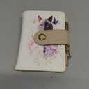 FiitCASE Cute Women Wallet, Small Slim Thin Rfid Credit Card Wallet, PU Leather Bifold Cash Zipper Coin Pocket ID Window for Female Ladies Teen Girls Girly