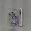 Inesore with Safety Lock for AirPods 4 Case,Clear Floral Cute AirPod 4th Generation Case for Women Girly with Cleaner Kit and Keychain- Purple Bell Flower