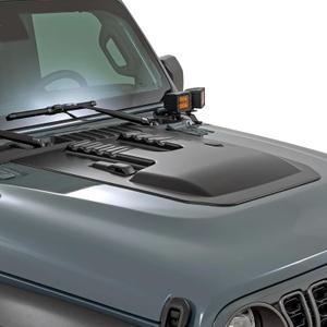 Rough Country Hood Scoop for Jeep Wrangler JL & Gladiator JT (20182025) - Matte Black, Paint-to-Code, Aggressive Style, Precision Fit, No-Drill Install