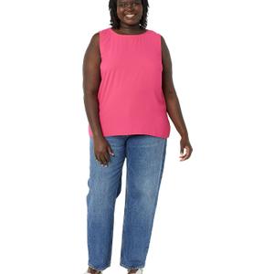 Amazon Essentials Women's Regular-Fit Sleeveless Layering Tank Top Crew Neck (Hot Pink)