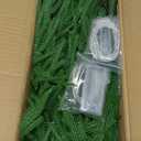 2Pcs 6 Ft Artificial Norfolk Pine Garland with 50 LED Lights,Winter Pine Christmas Garland with Lights,Real Touch Faux Greenery Garland for Mantle Fireplace,Table,Window,Outdoor Christmas Decorations