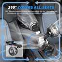 Portable 3-Head Car Cooling Fan - 2-Speed Adjustable, 360 Rotating USB Fan Powerful Airflow for Vehicles, RVs, and SUVs