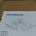 Semi Flush Mount Ceiling Light Fixture, 18" Brushed Nickel Ceiling Light, 8.25 inches x 18.75 inches