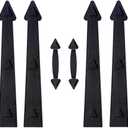 skysen Magnetic Garage Door Decorative Faux Hinges Handles Accents Hardware Kit Black(cxckls)