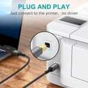 USB 2.0 Printer Cable 30 feet,USB Type A Male to B Male Scanner Cord High Speed for HP, Canon, Dell, Epson, Lexmark, Audio Interface, Midi Keyboard and More
