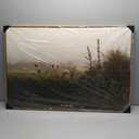 KISSFOX Vintage Wall Art Framed Retro Rustic Landscape Painting Canvas Prints Farmhouse Floral Country Scenery Picture Home Office Decor Bathroom Bedroom Living Room (24x36 in)