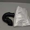 Lesso ABS Adjustable P Trap1 1/2 Inch for RV Drain Bathroom Kitchen Sink Drain Pipe Tubular Kit with White Threaded Adapter Ring