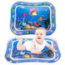 Baby Water Tummy Time Mat for 3-12 Months,Inflatable Tummy Time Sensory Water Play Mat for Babies 3 6 9 12 Months Boys and Girls Infants and Newborn-26 x20