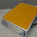 PLANEXPERT Folding Camping Table,3 Feet Portable Outdoor Table with Aluminum Legs,3 Fold Lightweight Beach Table with Handle,Camping Accessories for Home Picnic BBQ Garden Cooking