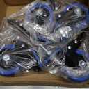 3 Inch Swivel Stem Caster Wheels Heavy Duty Threaded Stem Mount Casters Set of 4 with American Size UNC 3/8"-16 x 1