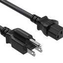 Cable Leader 3ft 16 AWG Universal Power Cord IEC320 C13 to NEMA 5-15P, Extension Power Cord, Compatible with Computers, Monitors, Printers & TVs