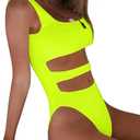 BEAGIMEG Women's Tank Top Cut Out Sleeveless Bodice Bodysuit Party Clubwear (S)