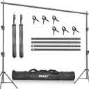 EMART Heavy Duty Backdrop Stand, 7 x 10ft Adjustable Background Support System Kit with Carry Bag for Photography (7x10ft)