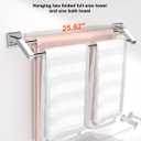 Alise Double Bath Towel Bars Towel Racks for Bathroom Lavatory,Wall Mount Towel Holder Heavy Duty SUS304 Stainless Steel Towel Hanger Towel Rail,Polished Chrome,28 Inch