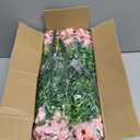 Grunyia 20 Bundles Artificial Flowers for Outdoors, UV Resistant Fake Plants Flowers Greenery Shrubs Plants for Decoration Outside Plants Hanging Planter Home Garden Decor (Pink)