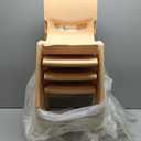 Flash Furniture 4 Pack Natural Plastic Stackable School Chair with 12'' Seat Height, Set of 4