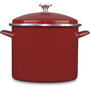 12QT STOCKPOT W/COVER RED