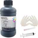 Replacement for Canon Black Ink Refill Ink Kit Dye Ink 250ml for Canon Inkjet Printers Refillable Cartridge CISS CIS System (9 oz) with Syringe & Glove