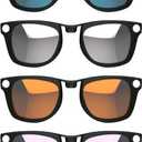 4Pcs Polarized Clip for Ray-Ban Meta Wayfarer RW4008 (Size L 53-22), Discoloration Clips for Ray-Ban Meta Wayfarer Protect Your Eyes, Cool and Fashion (Silver, Blue, Pink, Orange)