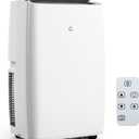 12000 BTU Portable Air Conditioner Cools 550 Sq.Ft, 3-in-1 Portable AC Unit Fan Dehumidifier, Drainage-free Cooling with Remote Control, Sleep Mode/24H Timer/Auto Swing/48 dB Sleep Quiet