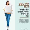 Pillowflex Synthetic Down Pillow Insert - 22x22 Down Alternative, Ultra Soft Large Square Throw Pillow, Couch Sham, Bed Sleeping - 1 Decorative Accent Form, 22 Inch By 22 Inch