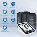 Blood Pressure Machine Upper Arm, 3 Size Cuffs, Small 7"-9", Medium/Large 9"-17" and Extra Large XL Cuff 13"-21", Accurate Automatic Digital BP Cuff Home Use, Large Backlit BP Monitor 3-User 1500 Mem