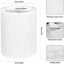 Tall Lamp Shades Set of 2, Drum Lampshade for Table Lamps Floor Lamp, 10" Top X 10" Bottom X 13" High White Large Line Fabric Lamp Shades, Easy Assembly Replacement Lampshades