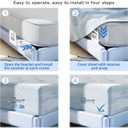 2 x Bed Sheet Holder Straps,Lock Bed Sheet Holder Corner Fitted Sheet Straps,Keep Sheets Firm & Tight,Fit All Mattress Size,Quick Easy Installation (white4pcs)