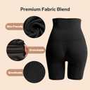 Shapewear Shorts for Women, High Waisted Body Shaper Shorts, Tummy Control, Butt Lifter, Seamless Compression (Medium-Large, Black)