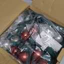 Abeja G40 Globe Patio String Light, 50Ft G40 Red White String Lights with 27 G40 LED Bulbs(2 Spare), Hanging Patio Globe String Light for Christmas Garden Holiday Party Decor-Green Line