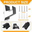 Beeveer 4 Pack Ladder Hooks for Garage Wall Heavy Duty Steel Ladder Brackets with Mounting Hardware, Heavy Duty Utility Hanger for Step, Wheelbarrow & Garden Tools Storage, 50 Lbs Capacity