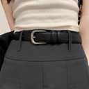 EMMIOL Y2K Belt for Women Star Studded Belt Vintage Gothic Grunge Punk Rock PU Leather Waistband (Black)