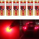 PHINLION 194 Red LED bulbs Super Bright 168 175 2825 T10 Wedge LED Replacement Bulbs for Interior Dome Map Reading Courtesy Trunk Parking Tail License Plate Lights, Pack of 6