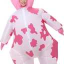 Arokibui Inflatable Cow Costume Blow up Costume for Cosplay Party Festival Halloween Parade Carnival Suit Jumpsuit