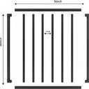 36" W x 36" H Outdoor Deck Gate Kit, Black Heavy‑Duty Steel Anti‑Rust Deck Gate, Outdoor Fence Gate for Deck Railing, Patio, Porch, Garden & Yard