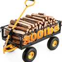 900 Lbs Heavy Duty Steel Garden Cart with Handle & 10" All Terrain Tires