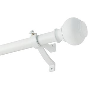 Matte White Window Curtain Rods 36 to 72 Inch, Adjustable Curtain Rod,Heavy Duty Window Rods,Thicken Sturdy Drapery Rods,Single Telescoping Decorative Curtain Rod for Window