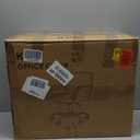 KCC Faux Fur Vanity Makeup Desk Chair, Comfy Fluffy Swivel Modern Leisure Armchair with Wheels, Upholstered Fuzzy Height Adjustable for Teens Women Girls Elegant Home Office (White+plush)