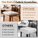Zipcase 4 Pack Stain, Water and Kitty Scratch Resistant Clear Dining Chair Covers/Slipcovers Chair Protector Waterproof PVC Material, 17D x 18W x 4H with Adjustable Belt Strap, Set of 4