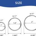 1" Inner Diameter Stainless Steel O Rings, Seamless Metal O Rings, Solid Round Buckles, Welded Metal Loop, 12 PCS