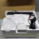 71'' Floor Lamps for Living Room, Tall Floor Lamp for Bedroom with Adjustable Angle Arc Reading lamp, Modern Torchiere Standing lamp with Glass Shade, Knob Switch, Bulb Included, Black