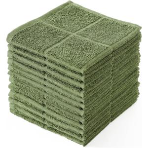 Glynniss Dishcloths Kitchen Highly Absorbent Dish Rags 100% Cotton Dish Cloths for Washing Dishes (Garden Green)