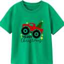 Toddler Boys Girls Christmas Shirt Kids Ugly Xmas T-Shirt Short Sleeve Cotton Tee Top 2-8 Years