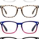 CCVOO Reading Glasses for Women/Men, Eyeglasses, Blue Light Readers for Women/Men, Computer Eye Glasses, Cheaters (D4 Pack Mix1), +2.25 