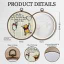 Giosve Bear Nursery Round Wall Art Canvas Framed Poster, Love You to the Moon and Back Cartoon Bear Pig Hanging Wall Sculptures for Kids Nursery Room Bedroom Playroom Decor, 10x10 Inch Set of 2