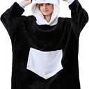 Oversized Hoodie Blanket, Wearable Blanket sweatshirt, Ultra Soft Sherpa Fleece Comfy Snuggle Hoodie