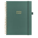 And Per Se 2026 Planner, A4 Size-Daily, Weekly & 18-Monthly Planner, Daily Schedule, Monthly Tabs, 100 GSM Thick Paper(Green)