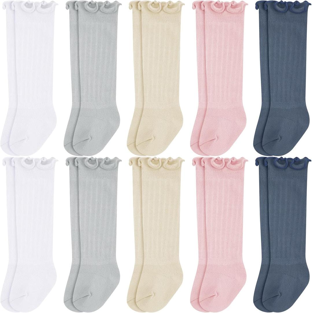 Mepase Long Preemie Socks Premature Newborn Baby Knee Cotton Socks for Girls Boys Infant Toddler