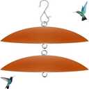 andergi 13" Hummingbird Feeder Shade Cover,Bird Feeders Dome Rain Guard,Weather Guard for Shepherd's Hook Outdoors (Terracotta), 2 Pack