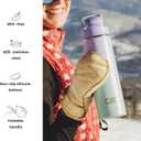 OISIZ Insulated Water Bottle 24 oz with 2 in 1 Spout and Straw Lid, One Click Safety Lock,100% Leakproof ,Keep Cold 24H,Vacuum Stainless Steel Water Bottle for School, Travel and Sports, Dishwasher Safe, Lavender